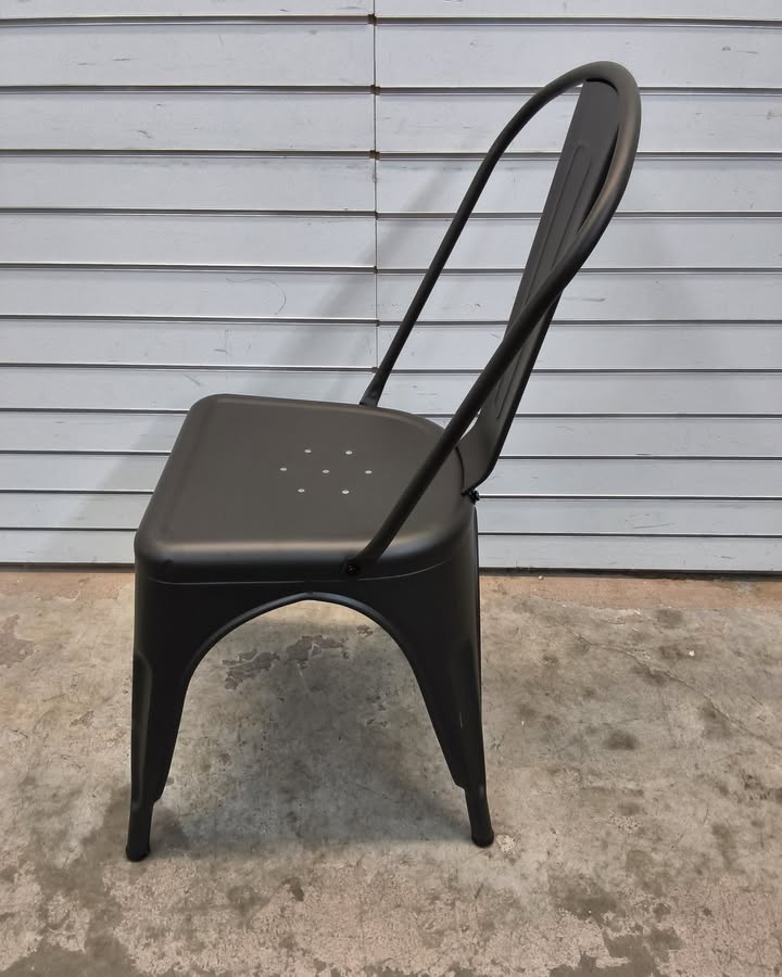 Stackable Metal Outdoor Dining Chair Bistro Chair, 4-Pack