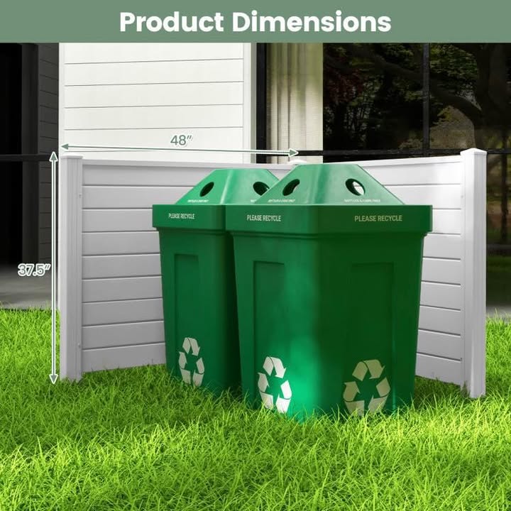 Outdoor PVC Air Conditioner Fence with 20 Inch Long Stakes