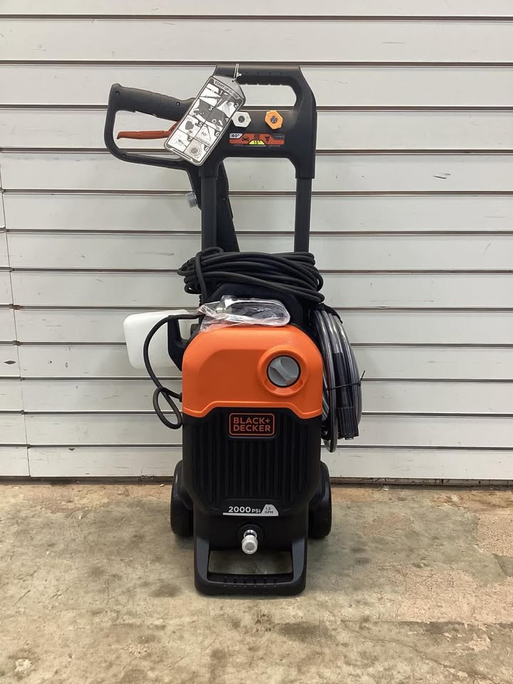 BLACK+DECKER Electric Cold Water Pressure Washer, 2,000 MAX PSI, 1.2 GPM