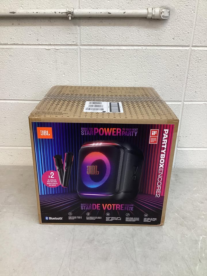 JBL PartyBox Encore 2 Portable Party Speaker with 2 Mics