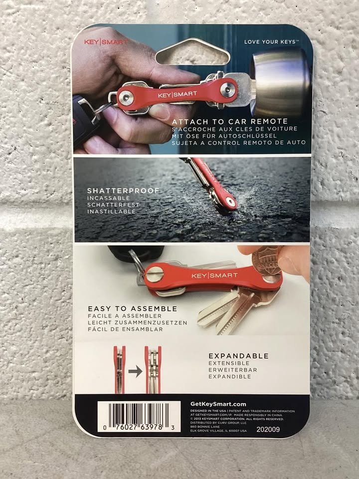 KEYSMART Key Holder for Keychain - Compact Key Organizer for Key Chain