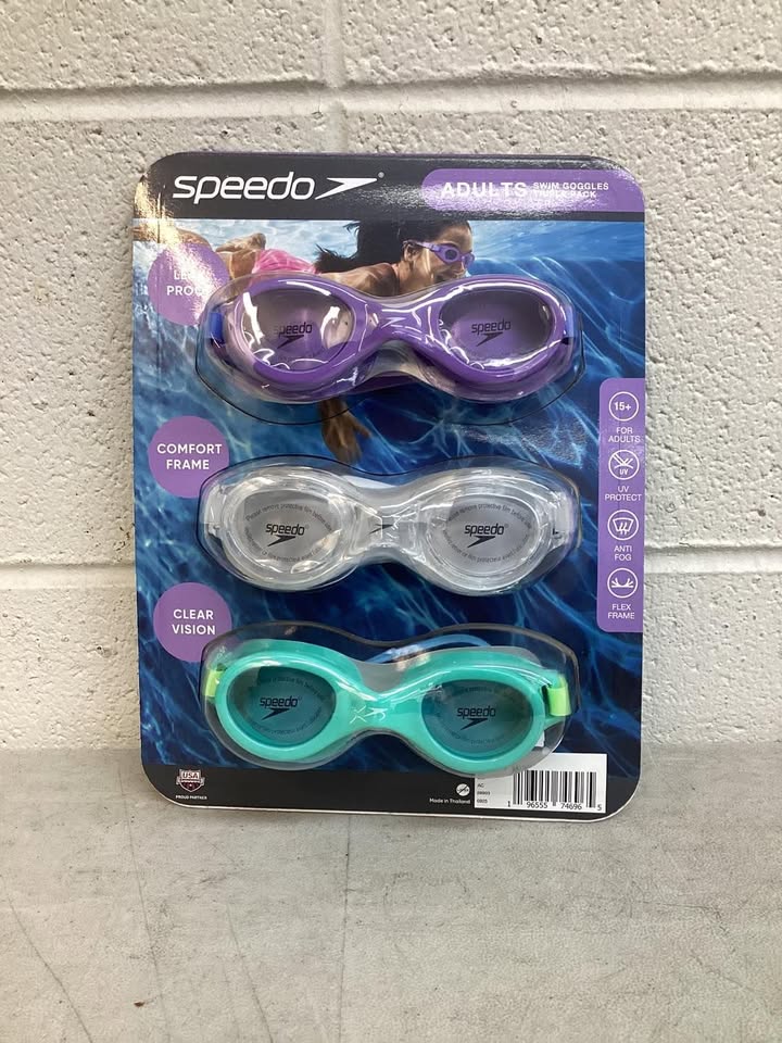 Speedo Adult Swimming Goggles, 3 pk.