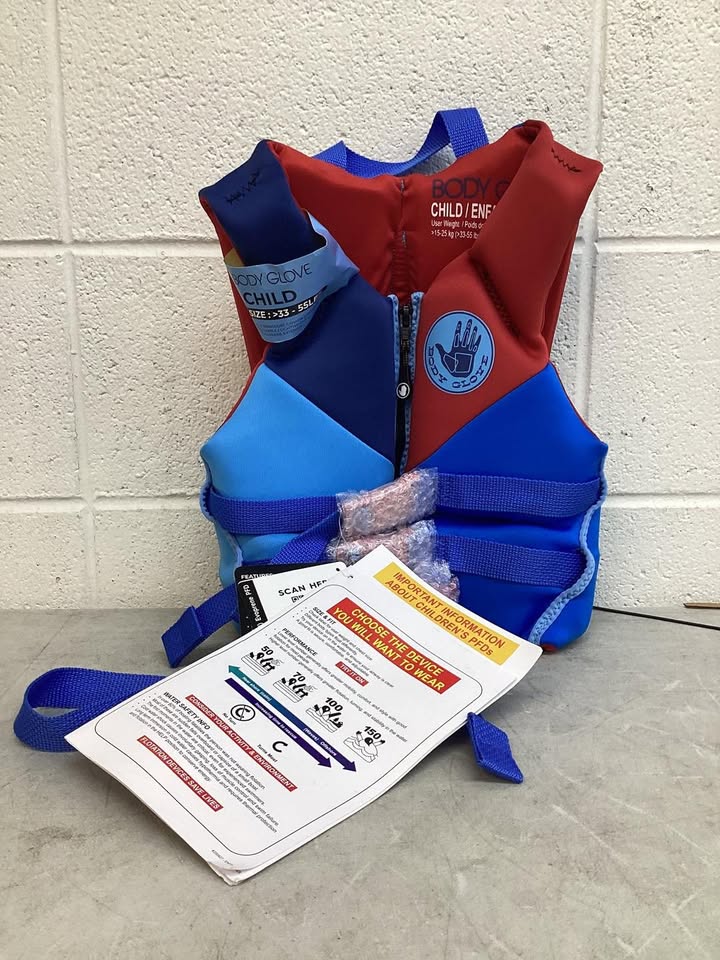 Body Glove Child PFD Life Jacket, One Size, 33-55 lbs.