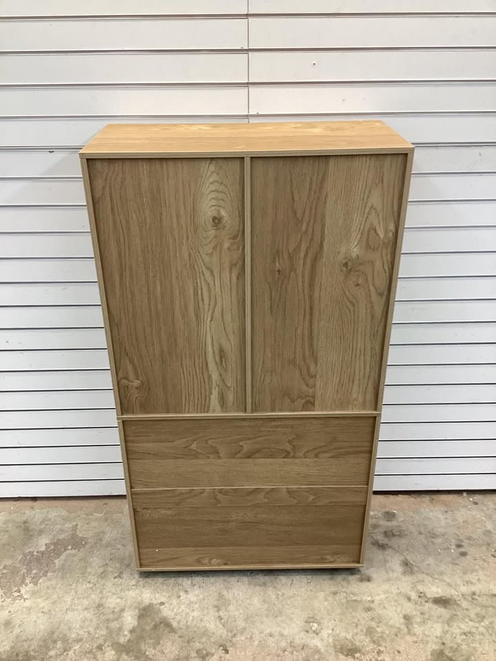 4-Cube Bookcase with 2 Drawers 51 inch 5-Tier Tall Freestanding Bookshelf