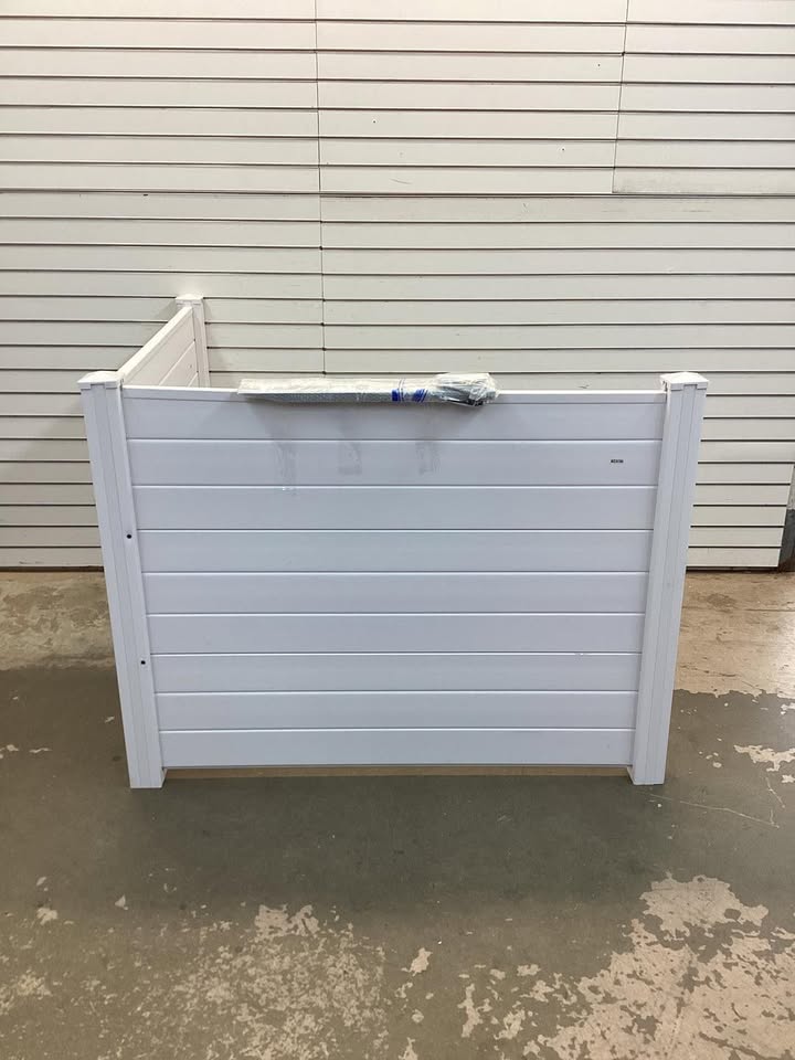 Outdoor PVC Air Conditioner Fence with 20 Inch Long Stakes
