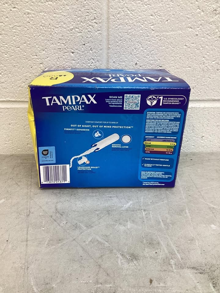Tampax Pearl Regular Tampons, 96 ct.