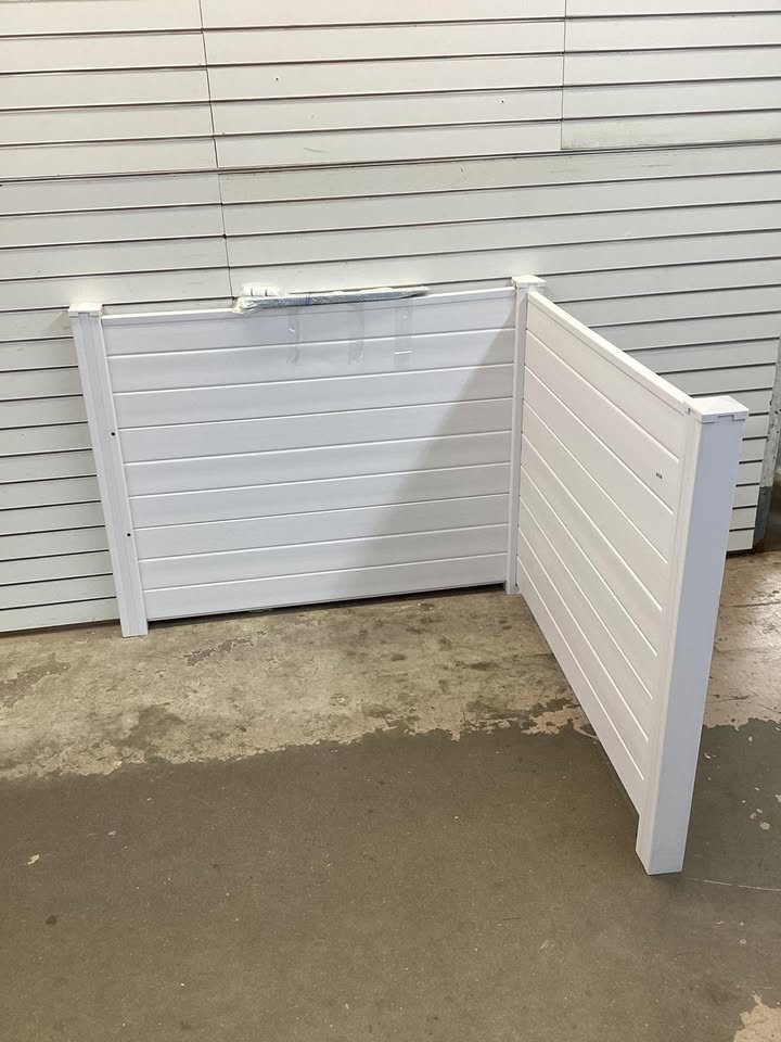 Outdoor PVC Air Conditioner Fence with 20 Inch Long Stakes