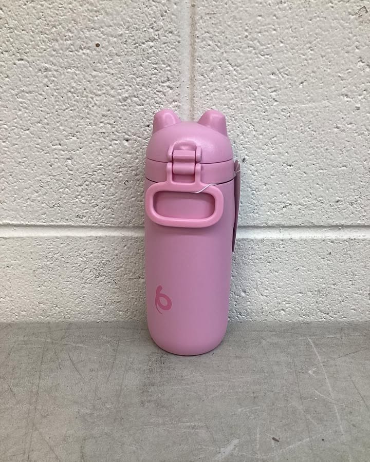 Ello Ellies 12oz Kids Stainless Steel Vacuum Insulated Water Bottle with Straw & Leak-Proof Lid - Pig
