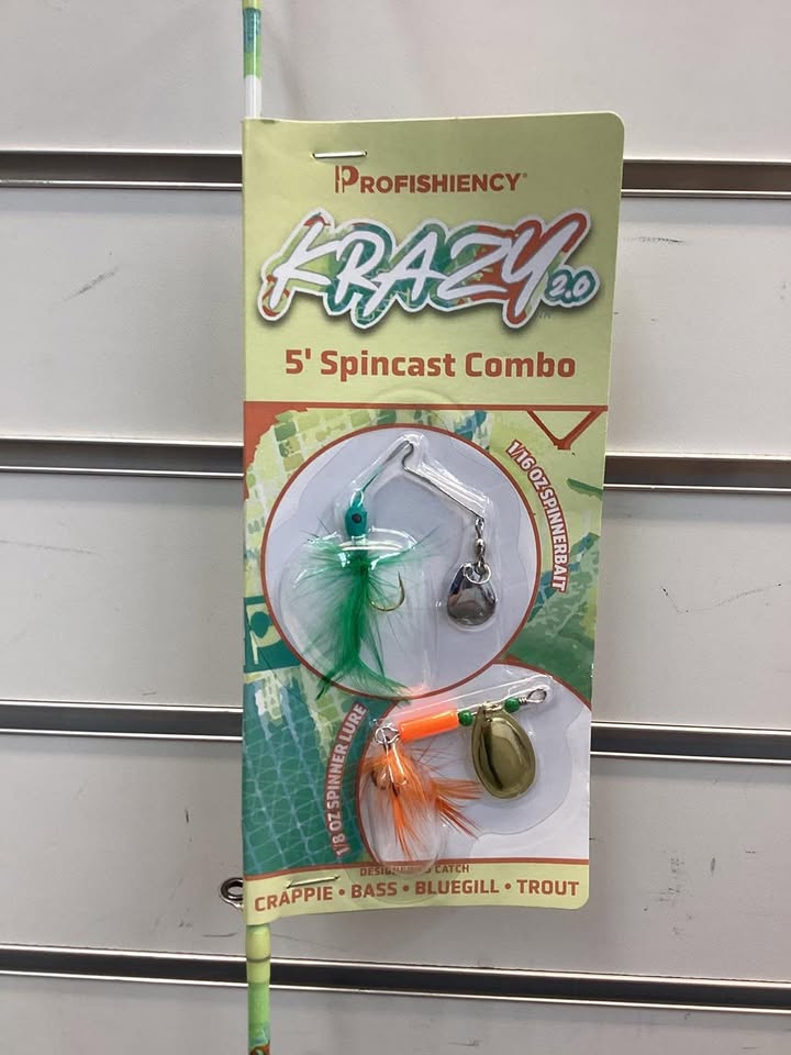 ProFISHiency Krazy 2 Spincast Combo - PRO5KRZY2SC
