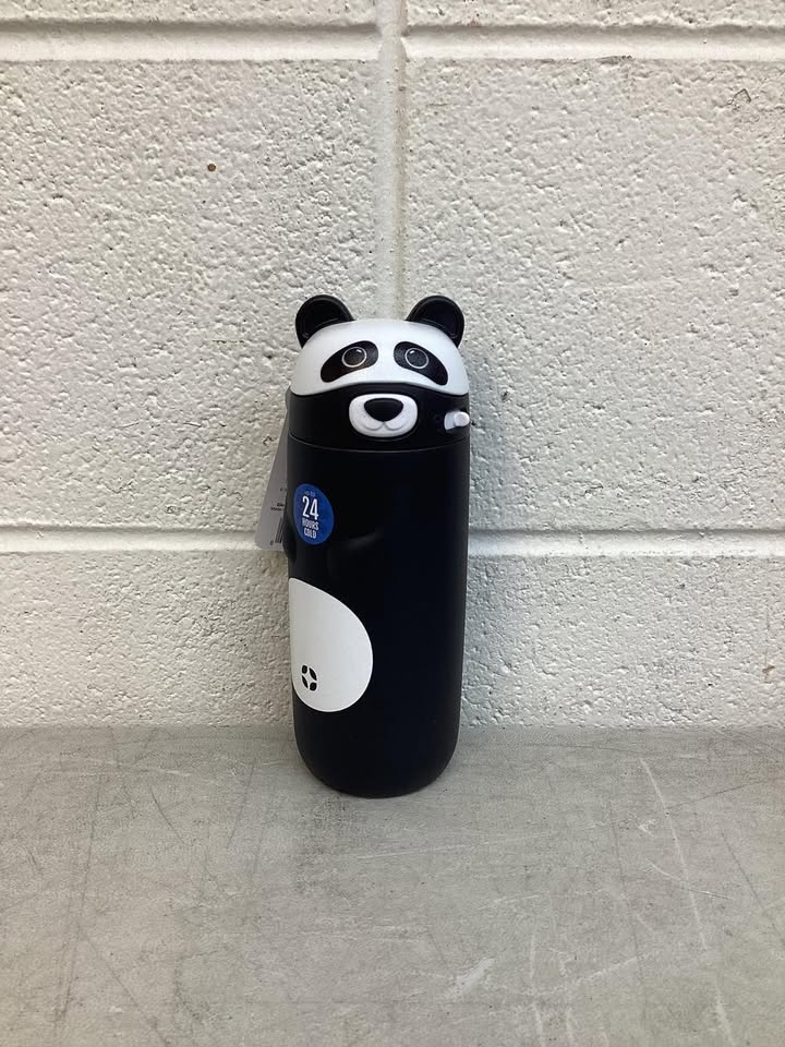 Ello Ellies 12oz Kids Stainless Steel Vacuum Insulated Water Bottle with Straw & Leak-Proof Lid - Panda