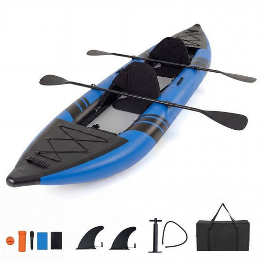 Inflatable 2-person Kayak Set with Aluminium Oars and Repair Kit