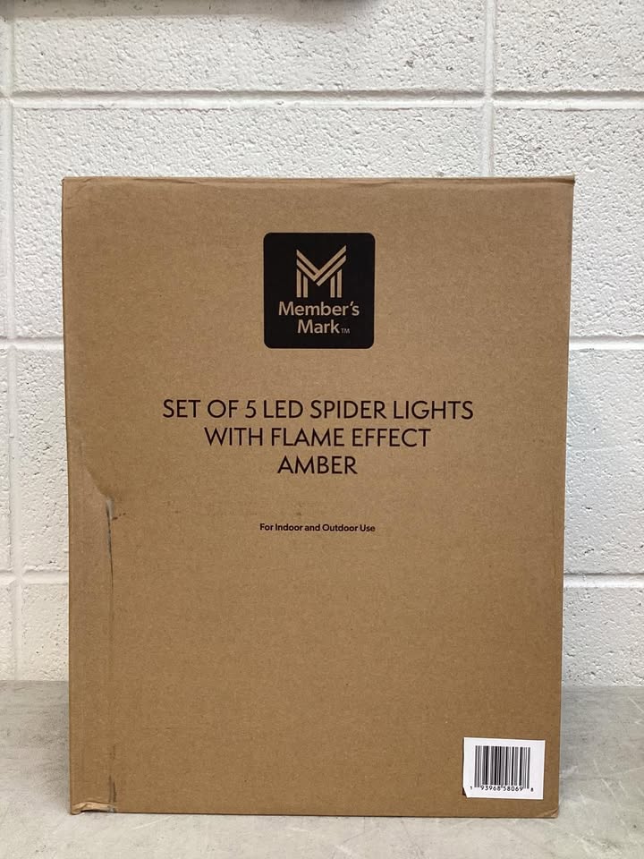 Members Mark Halloween Spider Flame Lights, Set of 5