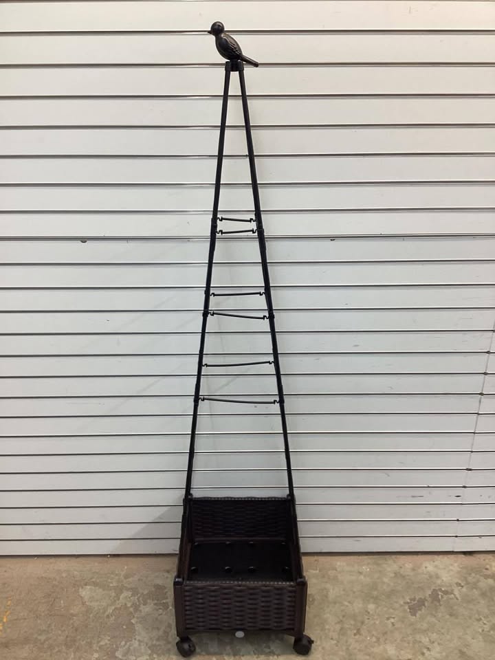 Garden Obelisk Trellis with Self-Drainage System for Climbing Plants