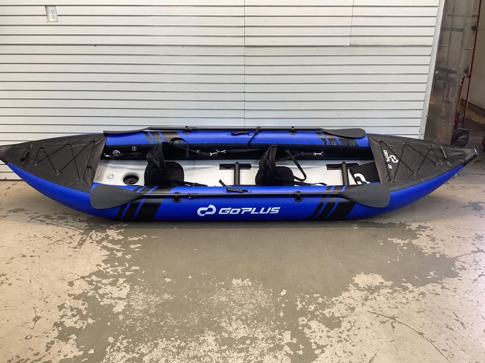 Inflatable 2-person Kayak Set with Aluminium Oars and Repair Kit