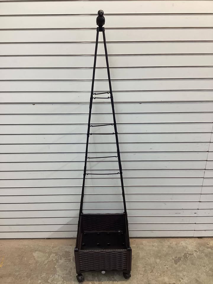 Garden Obelisk Trellis with Self-Drainage System for Climbing Plants
