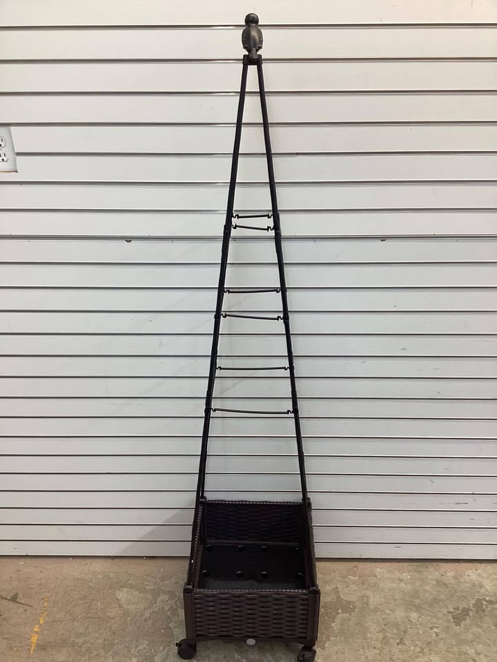 Garden Obelisk Trellis with Self-Drainage System for Climbing Plants