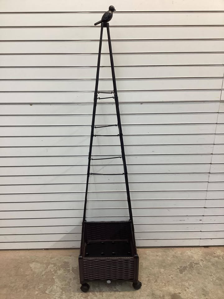 Garden Obelisk Trellis with Self-Drainage System for Climbing Plants