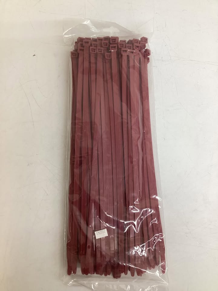Southwire 15” Burgundy Cable Ties, 100ct