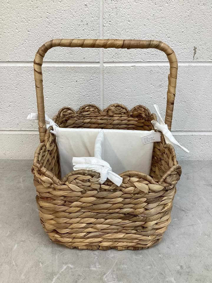 Diaper Caddy Organizer for Baby w/ Removable Divider & Handles