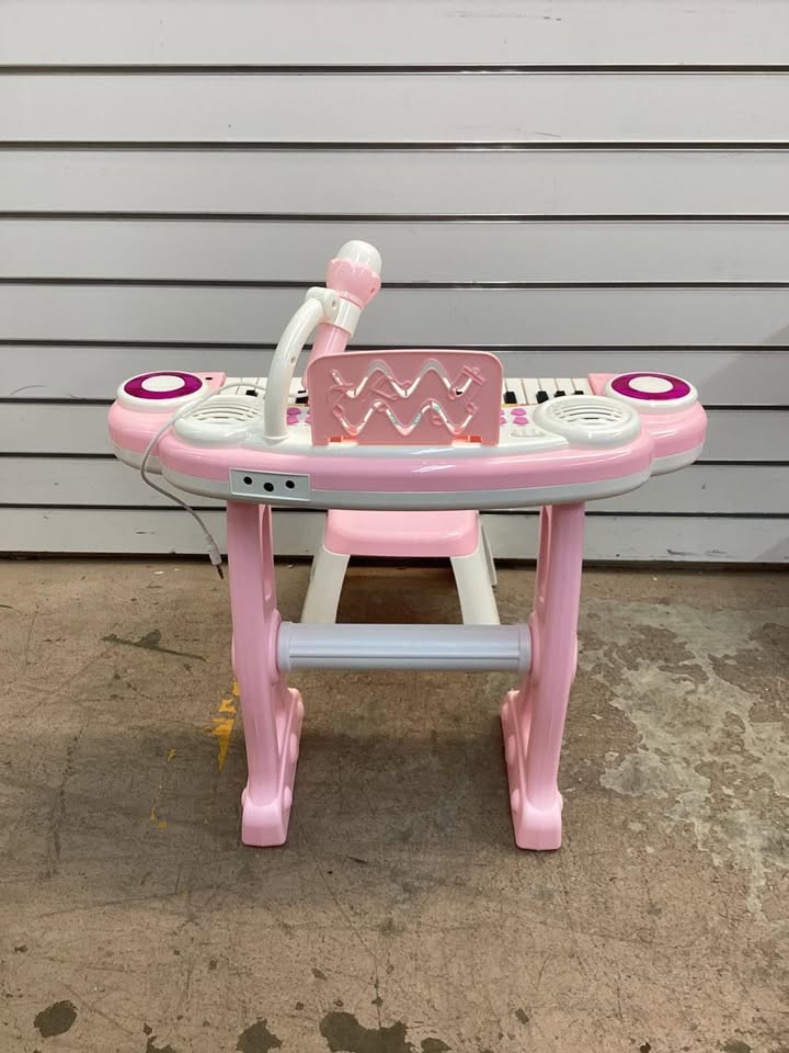 Costway 37-Key Kids Piano Keyboard Playset Electronic Organ Light Pink
