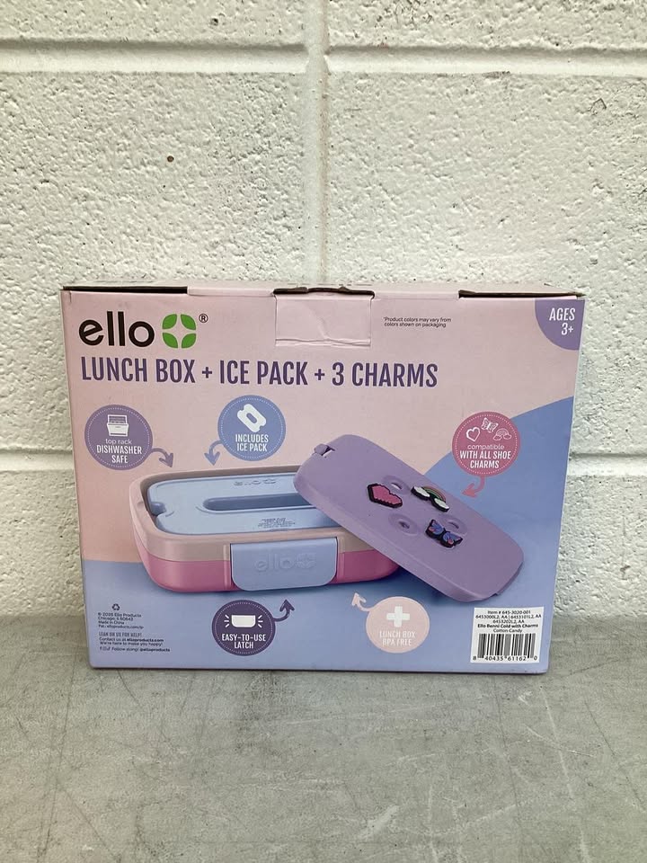 Ello Benni Kids Bento Lunch Box with Carry Handle & Ice Pack