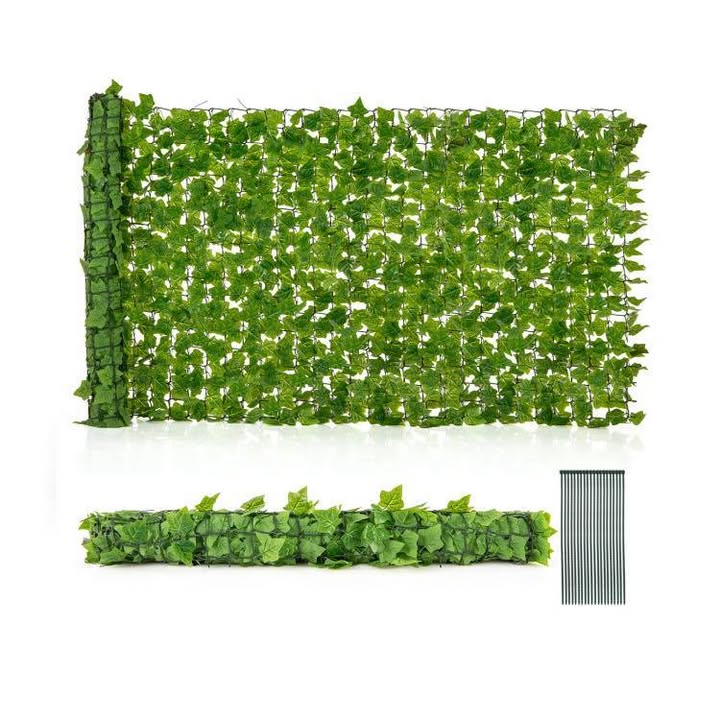 Costway 120 x 40 Inch Artificial Ivy Privacy Fence Faux Ivy Vines Covering