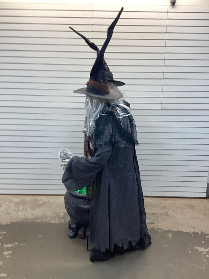 Home Accents Holiday 6.5 ft. Gruesome Grounds Animated LED Witches Scene