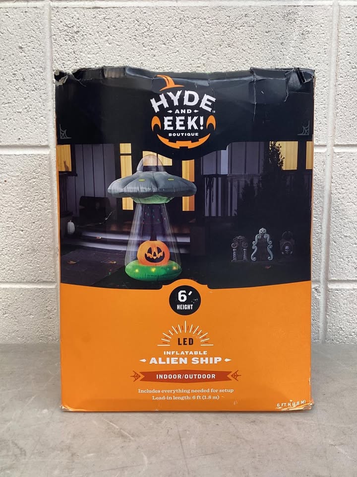 6' Alien Ship and Jack Airblown Inflatable Halloween Decoration