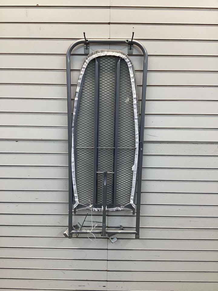 Costway Space-Saving Over the Door Ironing Board with Iron Holder & Cotton Cover Gray