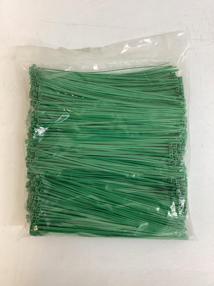 8.1” Green Cable Ties, 1000 ct.