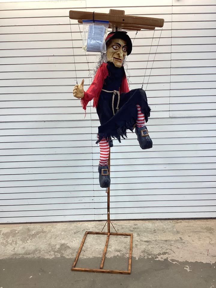 6' Marionette Witch Animatronic Halloween Puppet Animated