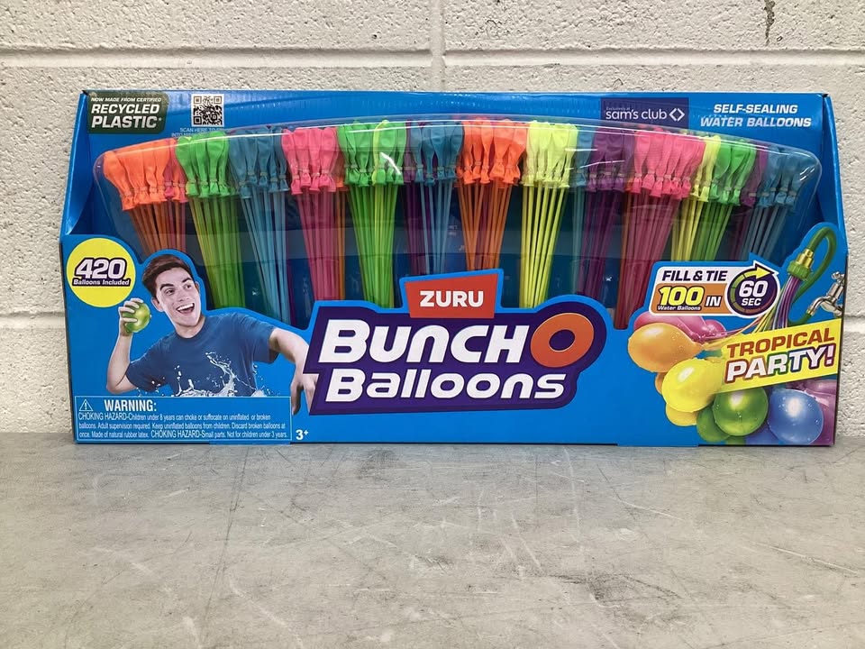 Zuru Bunch O Balloons 400+ Rapid-Fill Self-Tying Recyclable Water Balloons, 12 Stems