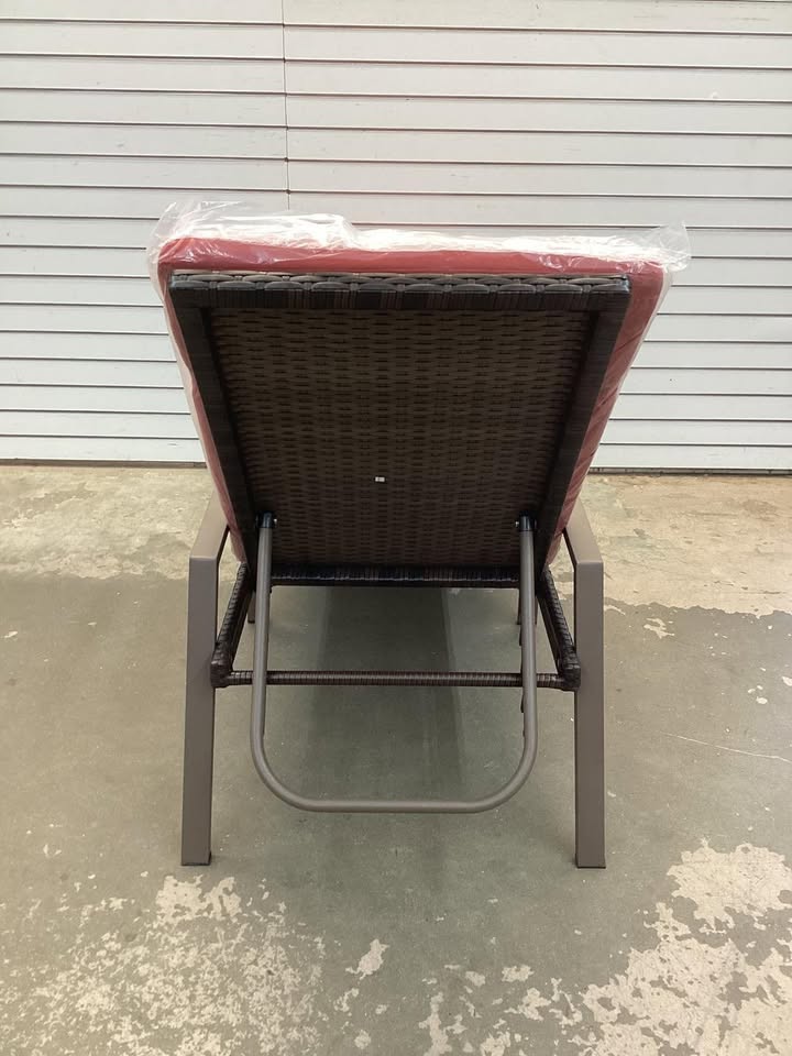 Costway 2PCS Patio Rattan Lounge Chair Chaise Recliner Back Adjustable Cushioned