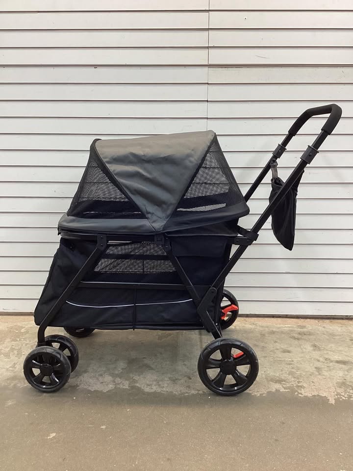 Costway Dog Stroller for Small Medium Dogs w/ Dual Entry Ramp All-Terrain Wheels