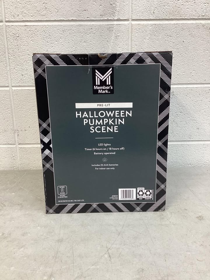 Member's Mark 13.75" Pre-Lit Pumpkin Scene