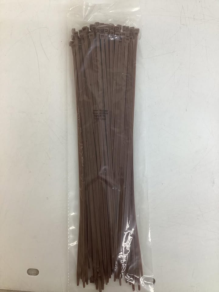 Southwire 14.6” Brown Cable Ties, 100ct
