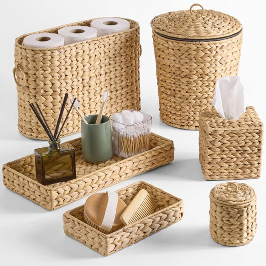 6-Piece Water Hyacinth Bathroom Set