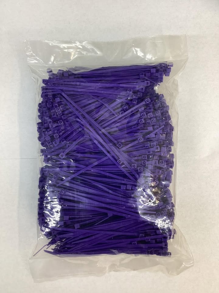 4.1” Purple Cable Ties, 1000 ct.