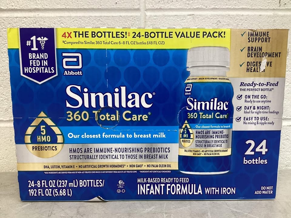 Similac 360 Total Care Infant Formula, Ready to Feed, 8 fl. oz., 24 ct.
