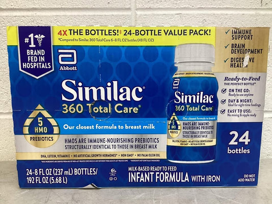 Similac 360 Total Care Infant Formula, Ready to Feed, 8 fl. oz., 24 ct.