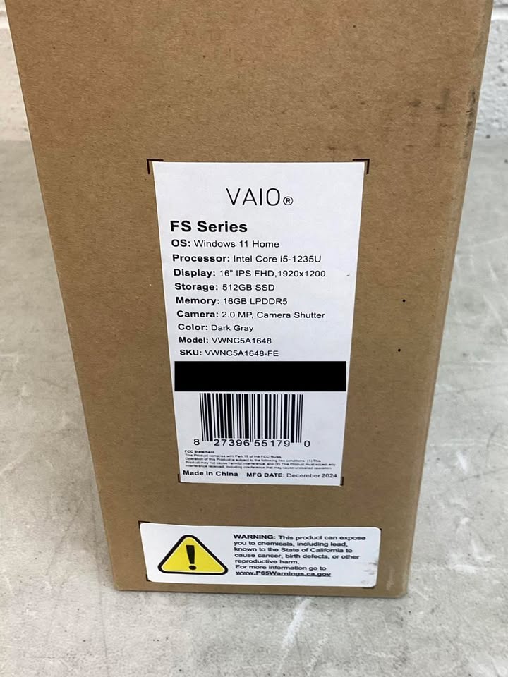 Vaio 16" FHD IPS Windows 11 Laptop | Intel Core i5 | 16GB RAM | 512 GB SSD