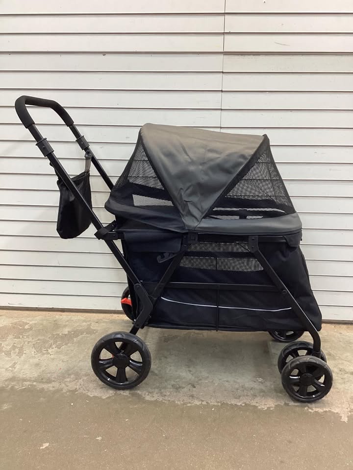 Costway Dog Stroller for Small Medium Dogs w/ Dual Entry Ramp All-Terrain Wheels
