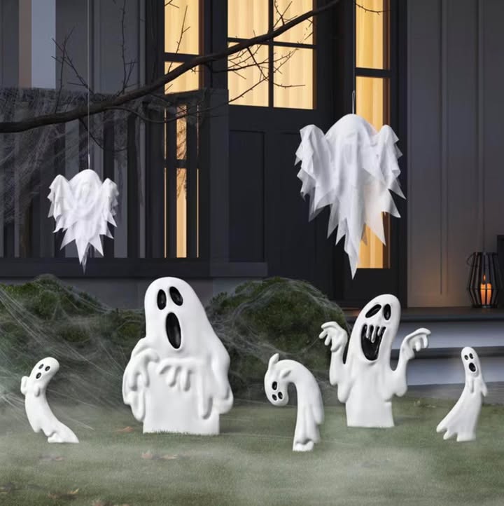 18pc Ghosts Scene Setter Halloween Decorative Prop Kit - Hyde and EEK! Boutique