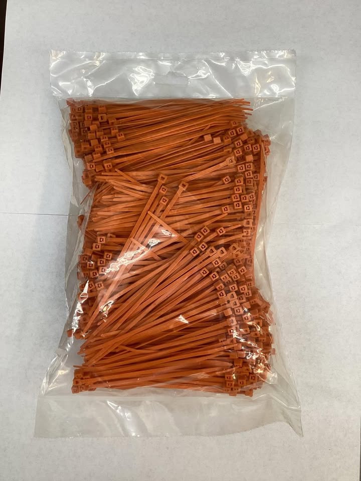 4.1” Orange Cable Ties, 1000 ct.