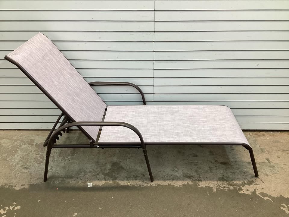 Costway Patio Lounge Chair Chaise Adjustable Reclining Armrest Gray