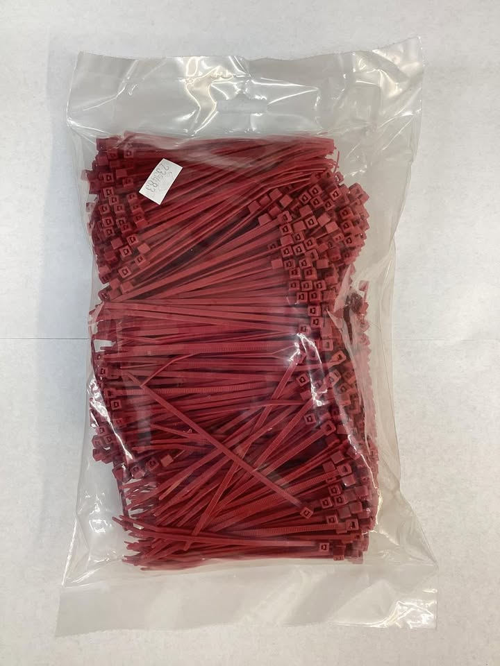 4.1” Red Cable Ties, 1000 ct.