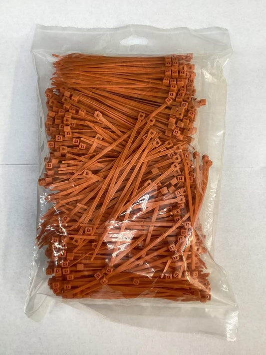 4.1” Orange Cable Ties, 1000 ct.