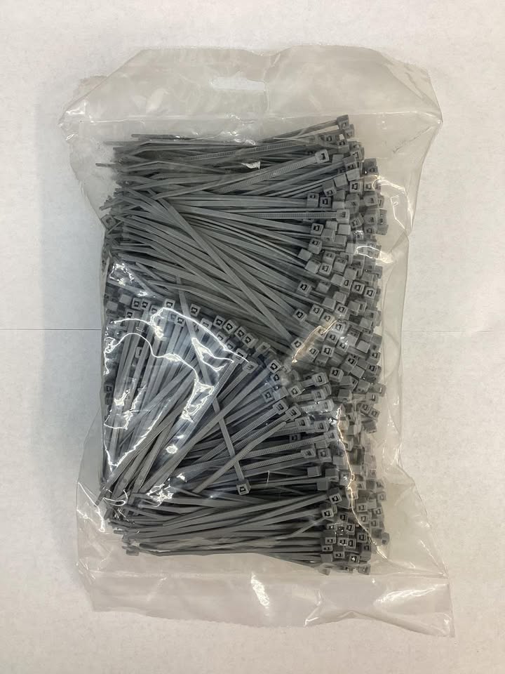 4.1” Gray Cable Ties, 1000 ct.