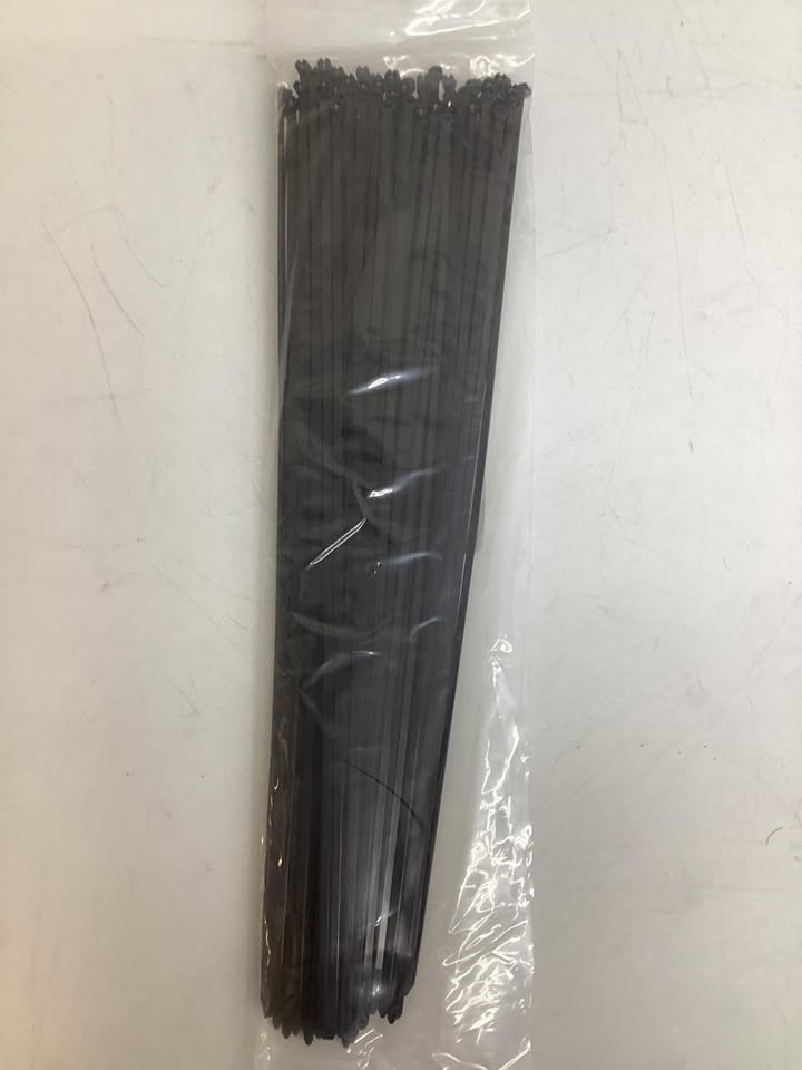 Southwire 14.5” Black Cable Ties With Metal Barbs, 100ct