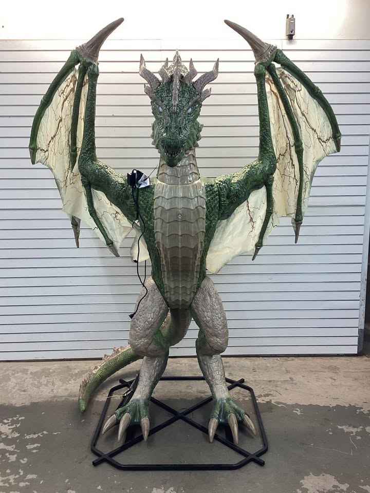 Home Accents Holiday 8 ft. Wide Gruesome Grounds Giant-Sized Color-Changing Animated LED Wyvern